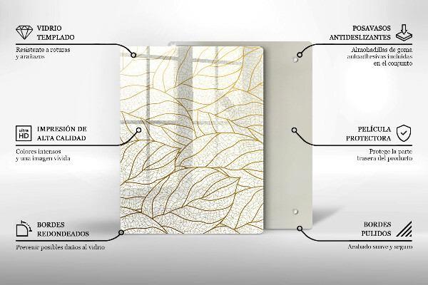 Kryt na sporák Line-art listov vzor