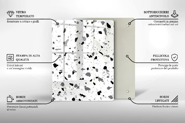 Kryt na indukčnú dosku Dekoratívna kamenina