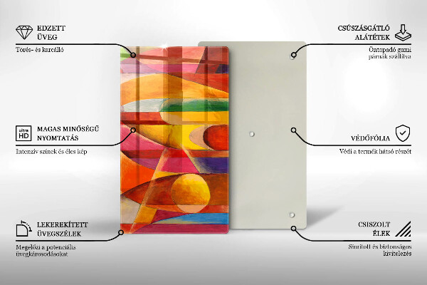 Kryt na sporák Farebná abstrakcia