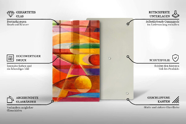 Kryt na sporák Farebná abstrakcia