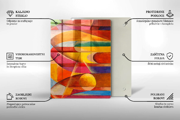 Kryt na sporák Farebná abstrakcia