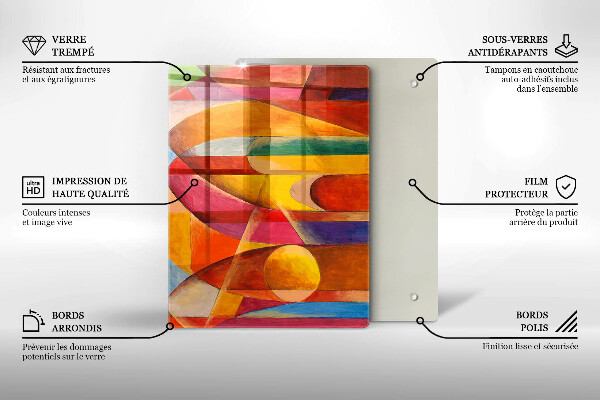 Kryt na sporák Farebná abstrakcia