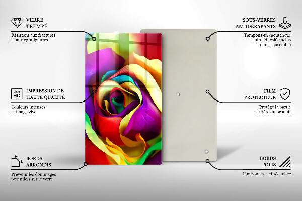 Kryt na sporák Farebné lupene ruží