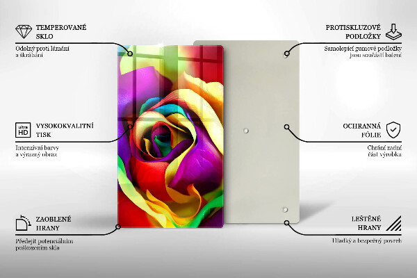 Kryt na sporák Farebné lupene ruží