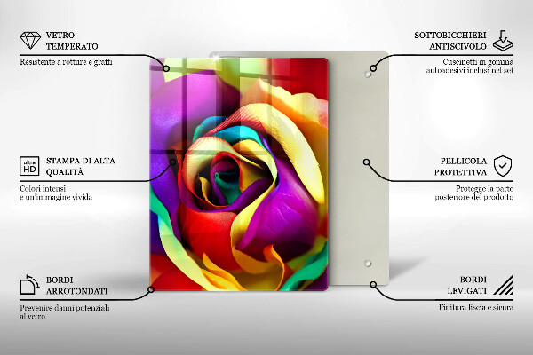 Kryt na sporák Farebné lupene ruží