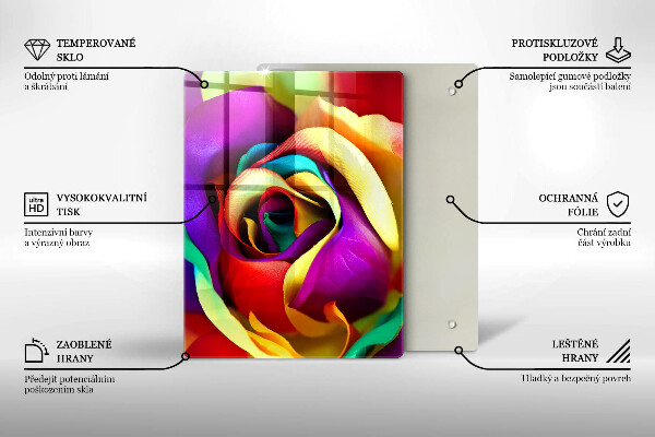 Kryt na sporák Farebné lupene ruží