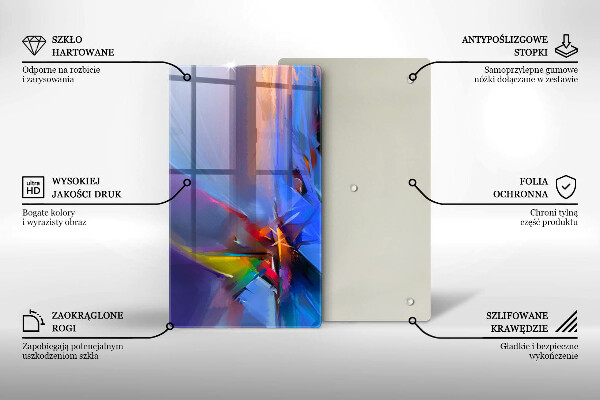 Kryt na sporák Maľovaná abstrakcia