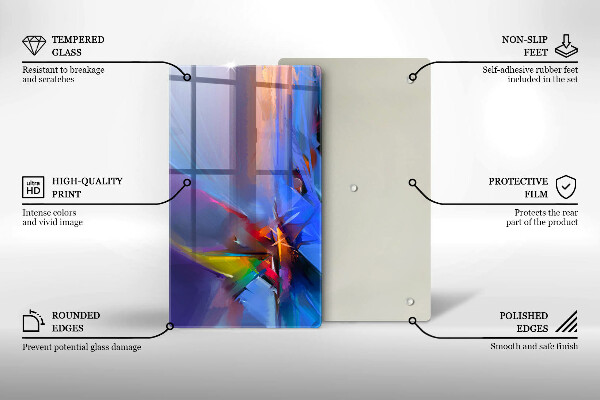 Kryt na sporák Maľovaná abstrakcia