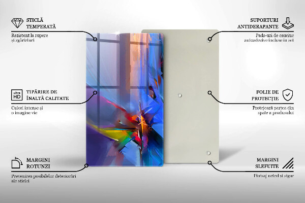 Kryt na sporák Maľovaná abstrakcia