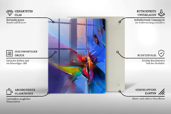 Kryt na sporák Maľovaná abstrakcia