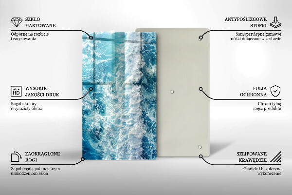 Kryt na sporák Vlny morskej vody