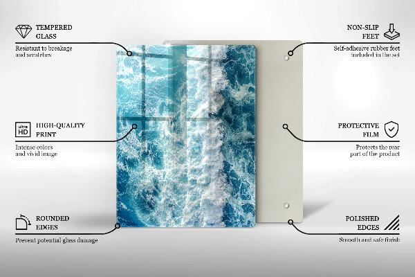 Kryt na sporák Vlny morskej vody