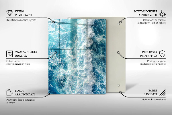 Kryt na sporák Vlny morskej vody
