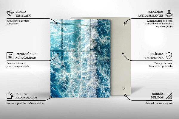 Kryt na sporák Vlny morskej vody