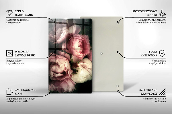 Kryt na sporák Kvety pivonky