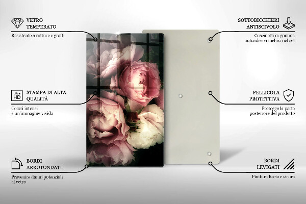 Kryt na sporák Kvety pivonky