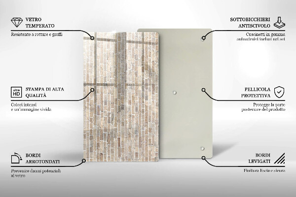 Kryt na sporák Svetlá tehlová stena