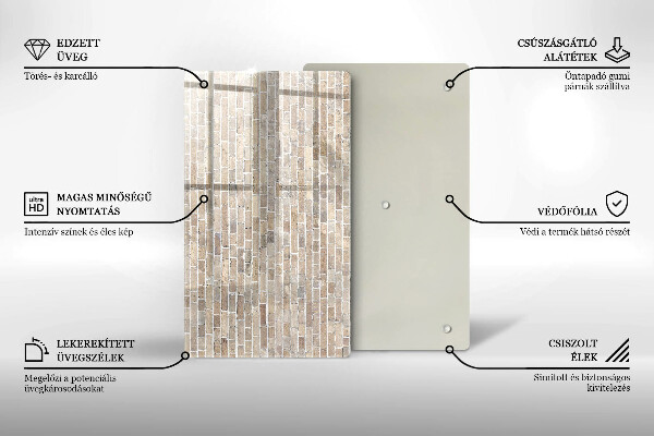 Kryt na sporák Svetlá tehlová stena