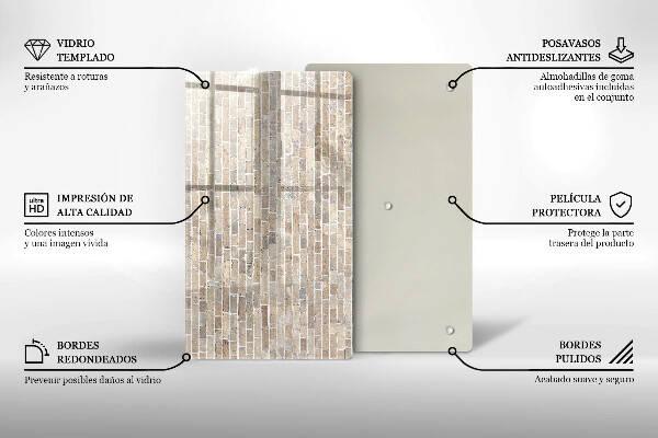 Kryt na sporák Svetlá tehlová stena