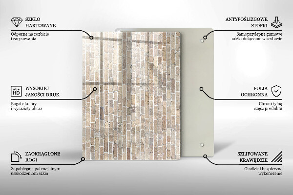 Kryt na sporák Svetlá tehlová stena