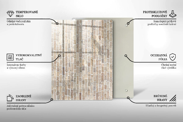 Kryt na sporák Svetlá tehlová stena