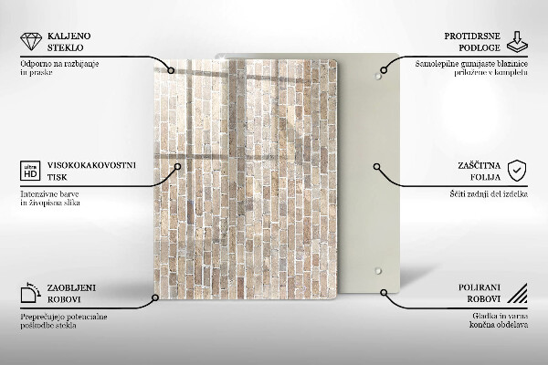 Kryt na sporák Svetlá tehlová stena