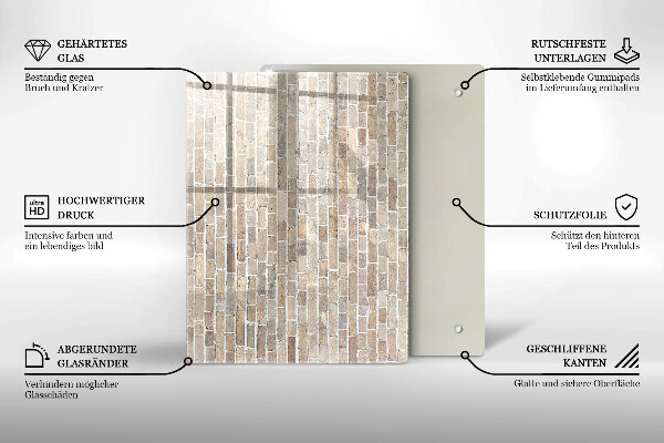 Kryt na sporák Svetlá tehlová stena