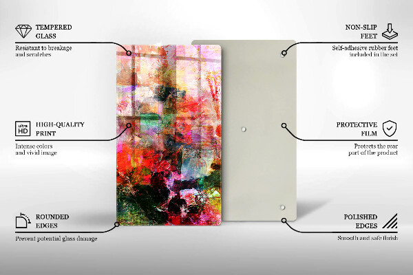 Kryt na sporák Maľovanie abstrakcie