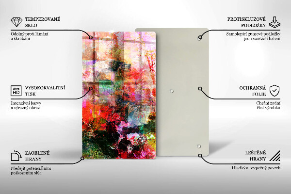 Kryt na sporák Maľovanie abstrakcie