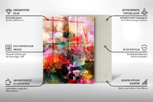 Kryt na sporák Maľovanie abstrakcie