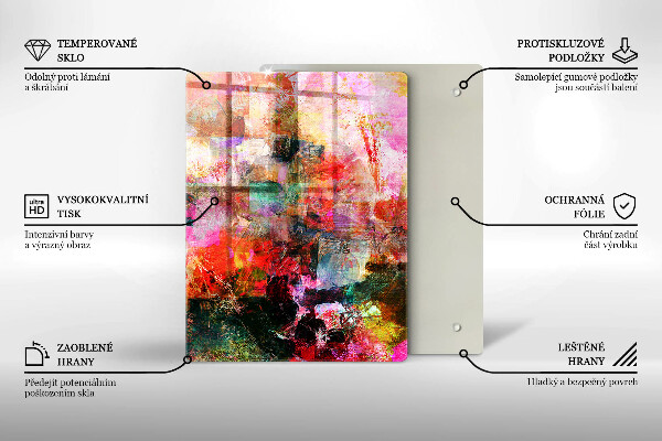 Kryt na sporák Maľovanie abstrakcie