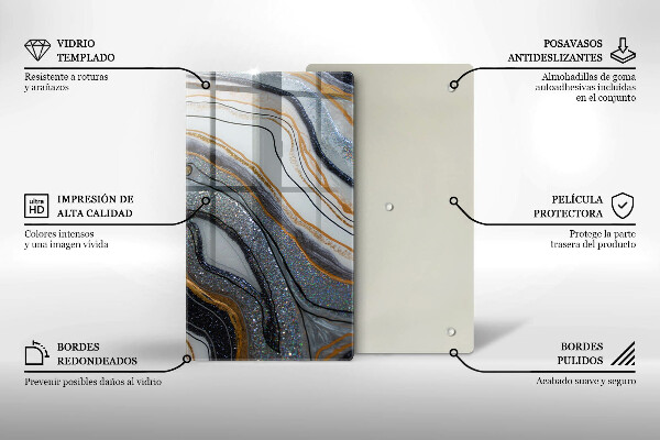 Kryt na sporák skala so zlatom