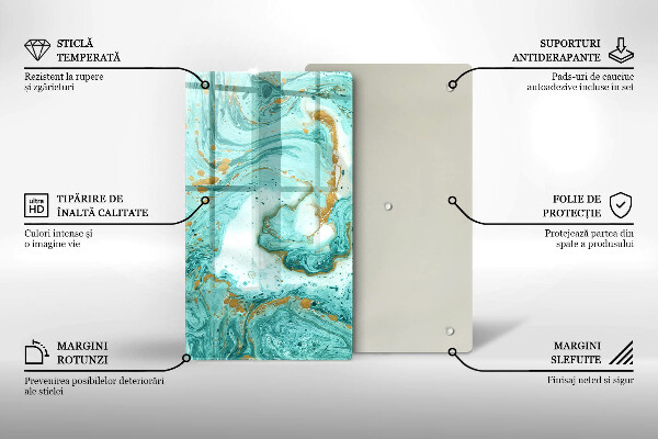 Kryt na indukčnú dosku Modrá abstrakcia