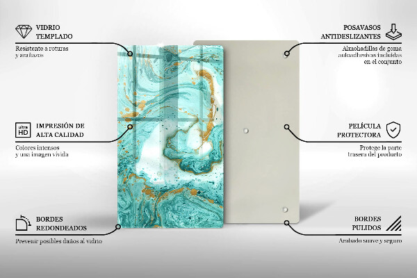 Kryt na indukčnú dosku Modrá abstrakcia