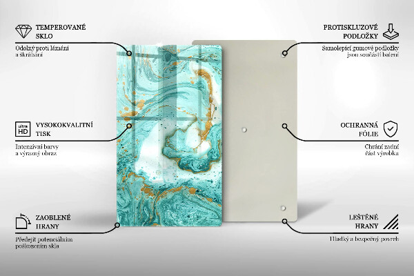 Kryt na indukčnú dosku Modrá abstrakcia