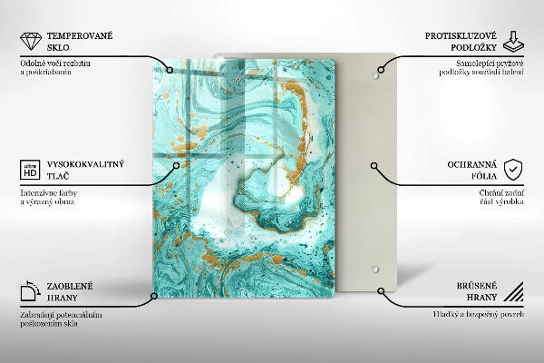 Kryt na indukčnú dosku Modrá abstrakcia