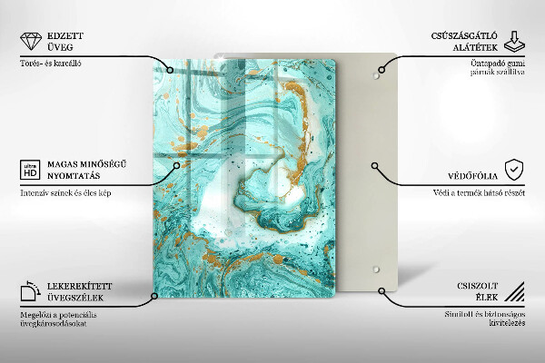 Kryt na indukčnú dosku Modrá abstrakcia