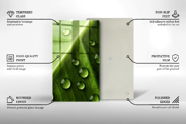 Kryt na sporák Príroda rosa a list