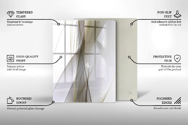 Kryt na sporák Dizajn abstraktných línií