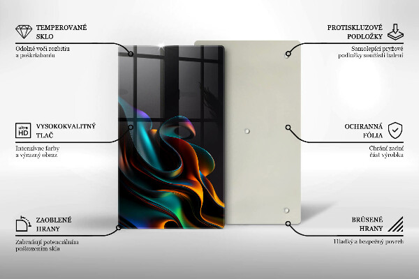 Kryt na indukčnú dosku Farebná abstrakcia