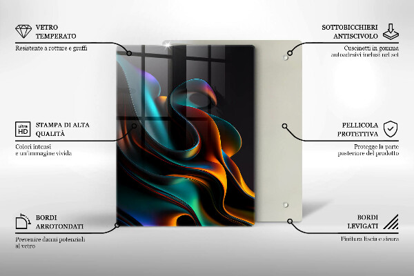 Kryt na indukčnú dosku Farebná abstrakcia