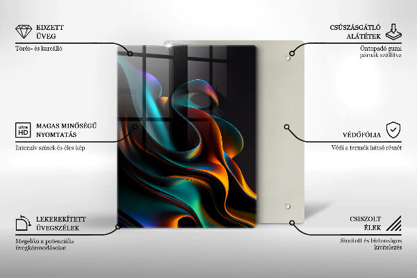Kryt na indukčnú dosku Farebná abstrakcia