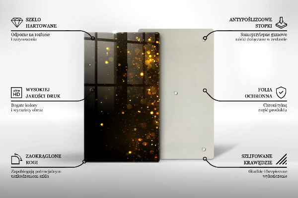 Kryt na indukčnú dosku Zlaté trblietky