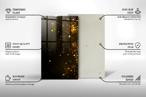 Kryt na indukčnú dosku Zlaté trblietky