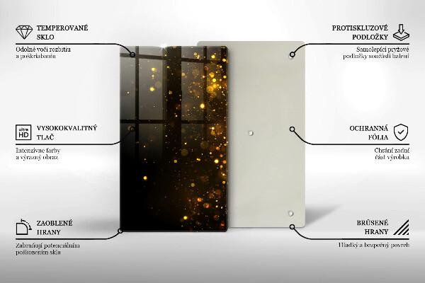 Kryt na indukčnú dosku Zlaté trblietky