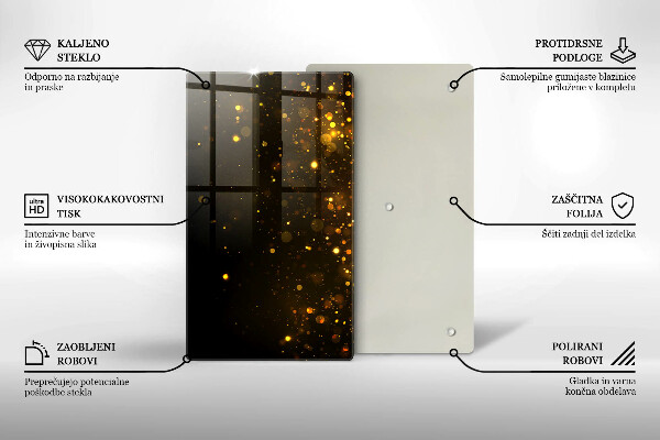 Kryt na indukčnú dosku Zlaté trblietky