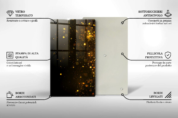 Kryt na indukčnú dosku Zlaté trblietky