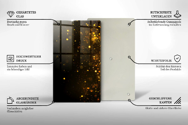 Kryt na indukčnú dosku Zlaté trblietky