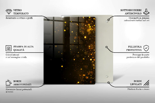 Kryt na indukčnú dosku Zlaté trblietky