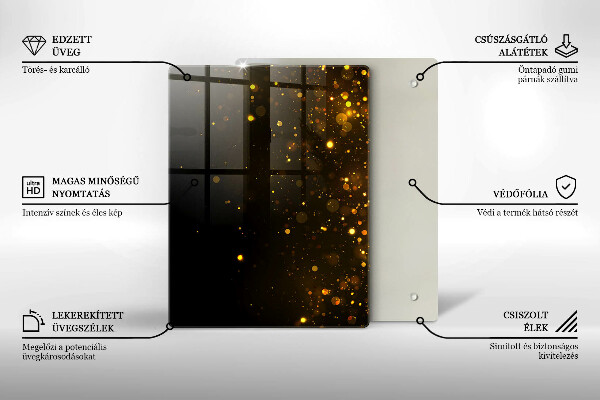 Kryt na indukčnú dosku Zlaté trblietky